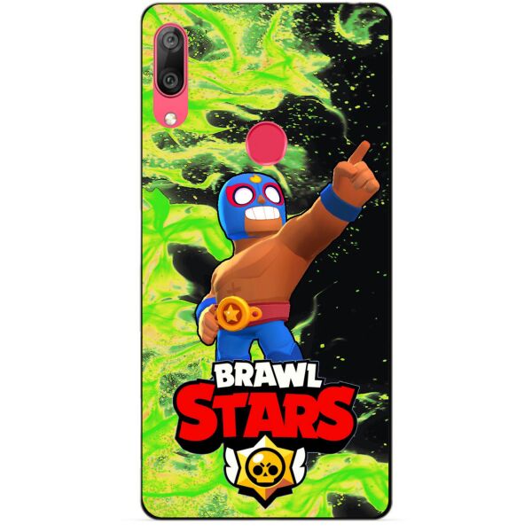

Силиконовый бампер чехол Candy для Huawei Y7 2019 с Героем Brawl Stars Эль Примо