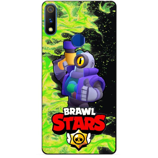 

Силиконовый чехол бампер Candy для Realme 3 Pro с Героем Brawl Stars Рико