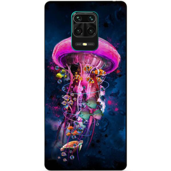

Силиконовый бампер чехол Candy для Xiaomi Redmi Note 9s/Note 9 Pro с рисунком Медуза