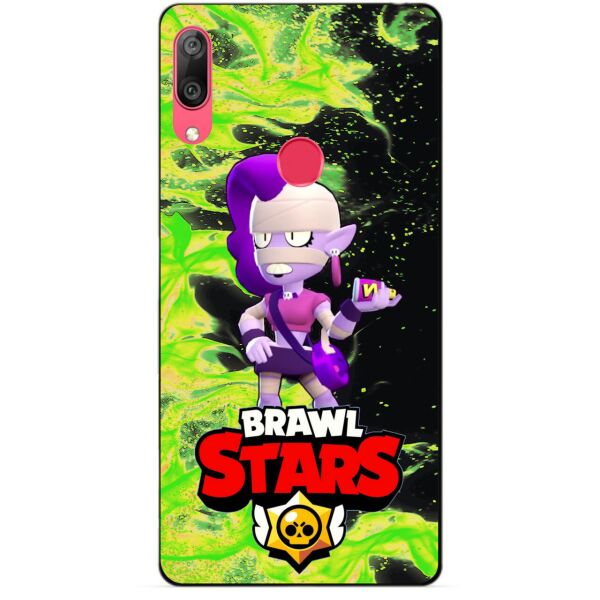 

Силиконовый бампер чехол Candy для Huawei Y7 2019 с Героем Brawl Stars Эмз