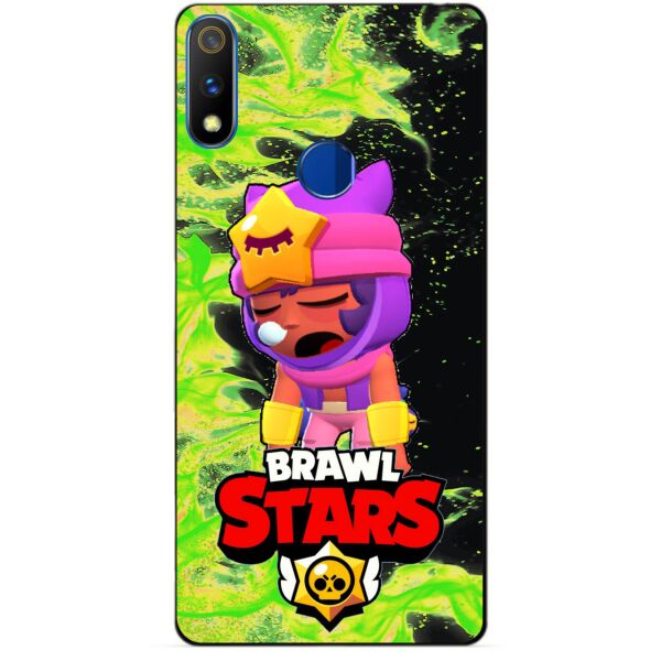 

Силиконовый чехол бампер Candy для Realme 3 Pro с Героем Brawl Stars Сэнди
