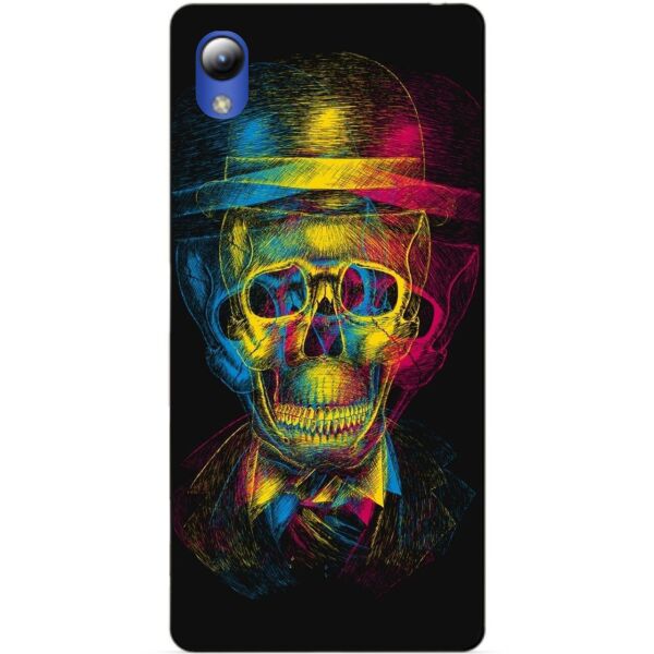 

Чехол силиконовый Candy для ZTE Blade L8 с рисунком Неоновый череп