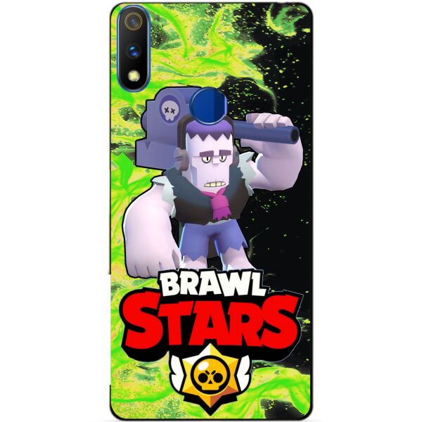 

Силиконовый чехол бампер Candy для Realme 3 Pro с Героем Brawl Stars Фрэнк