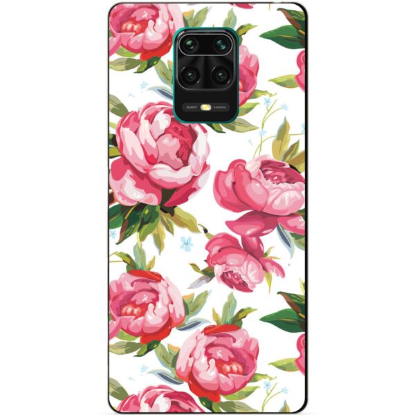 

Силиконовый бампер чехол Candy для Xiaomi Redmi Note 9s/Note 9 Pro с рисунком Пионы