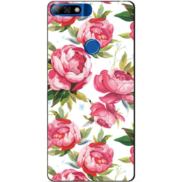 

Силиконовый бампер чехол Candy для Huawei Y7 Prime 2018 с рисунком Пионы