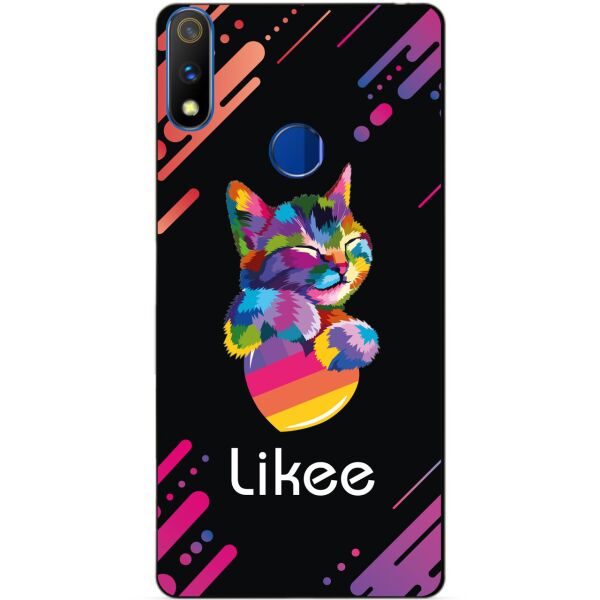 

Силиконовый чехол бампер Candy для Realme 3 Pro с рисунком Likee