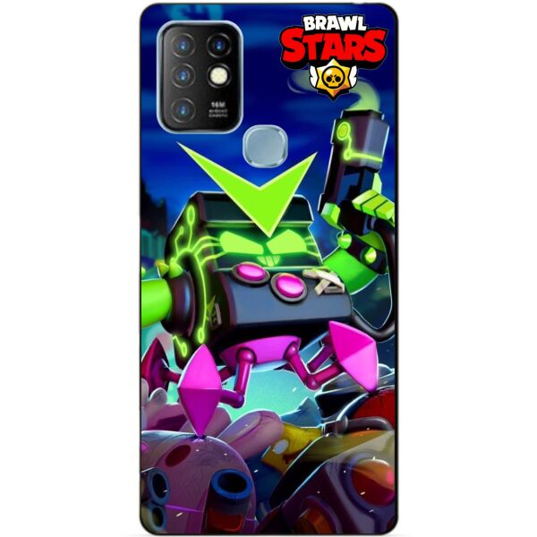

Силиконовый бампер чехол Candy для Infinix Hot 10 Lite Бравл Старс Вирусный Бит