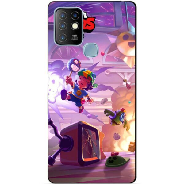 

Силиконовый бампер чехол Candy для Infinix Hot 10 Lite Бравл Старс Парк старр Сэнди