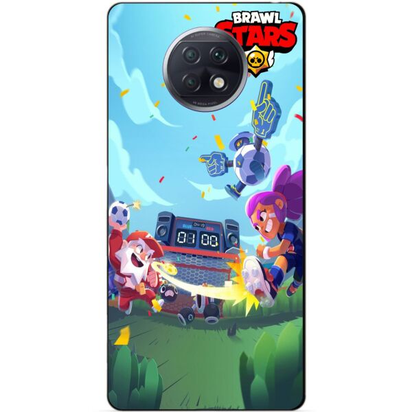

Силиконовый бампер чехол Candy для Xiaomi Redmi Note 9t Бравл Старс Броулбол