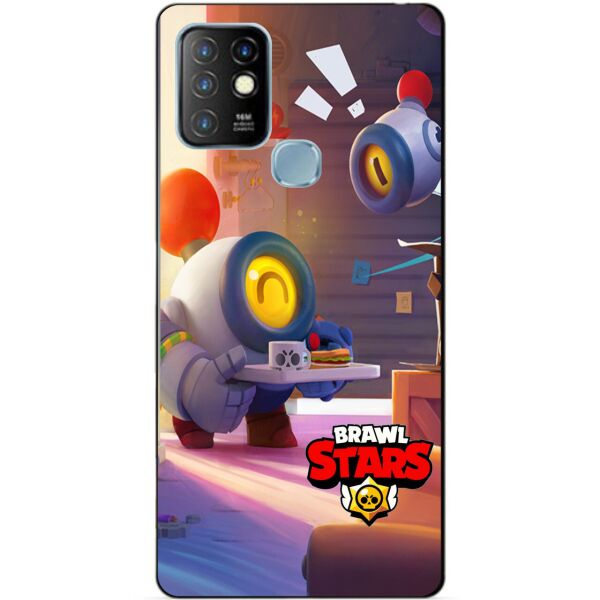 

Силиконовый бампер чехол Candy для Infinix Hot 10 Lite Бравл Старс Столкновение Нани