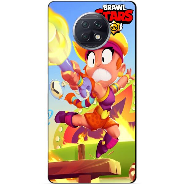 

Силиконовый бампер чехол Candy для Xiaomi Redmi Note 9t Бравл Старс Огненная Амбер