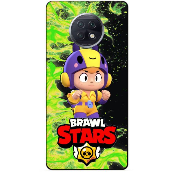 

Силиконовый бампер чехол Candy для Xiaomi Redmi Note 9t с Героем Бравл Старс Беа