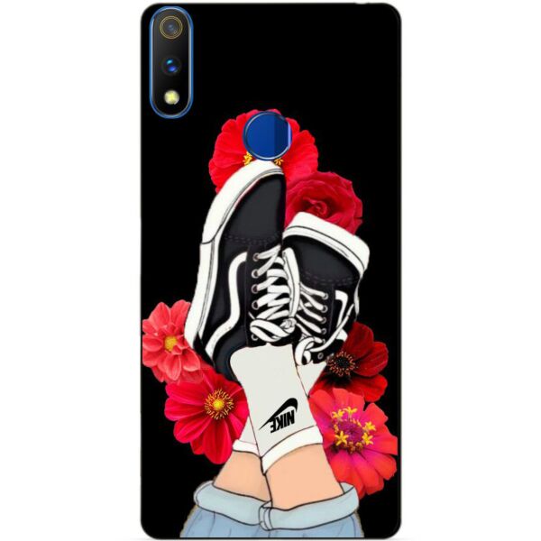 

Силиконовый чехол бампер Candy для Realme 3 Pro с рисунком Кеды