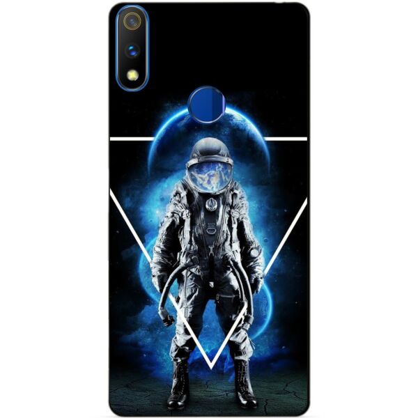

Силиконовый чехол бампер Candy для Realme 3 Pro с рисунком Космонавт