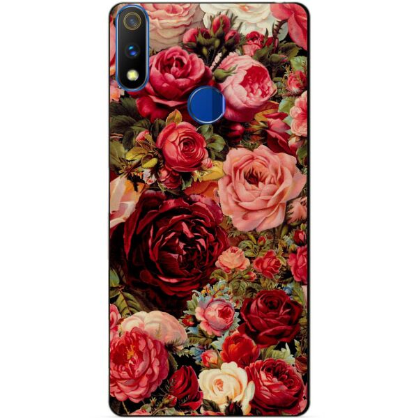 

Силиконовый чехол бампер Candy для Realme 3 Pro с рисунком Красные розы