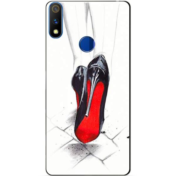 

Силиконовый чехол бампер Candy для Realme 3 Pro с рисунком Лабутены