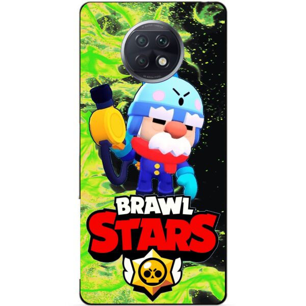 

Силиконовый бампер чехол Candy для Xiaomi Redmi Note 9t с Героем Бравл Старс Гэйл