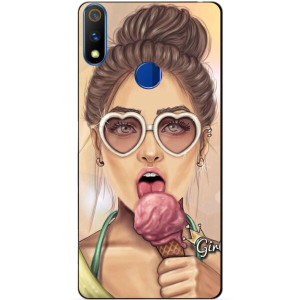

Силиконовый чехол бампер Candy для Realme 3 Pro с рисунком Мороженое