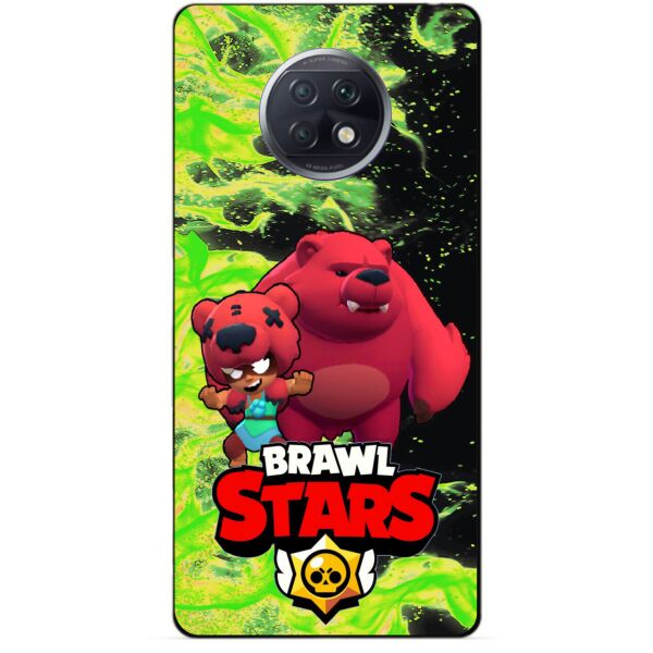 

Силиконовый бампер чехол Candy для Xiaomi Redmi Note 9t с Героем Бравл Старс Нита Мишка