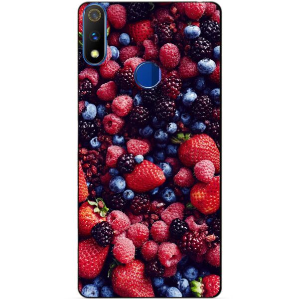 

Силиконовый чехол бампер Candy для Realme 3 Pro с рисунком Ягоды
