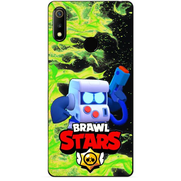 

Силиконовый чехол бампер Candy для Realme 3 с Героем Brawl Stars 8-Бит