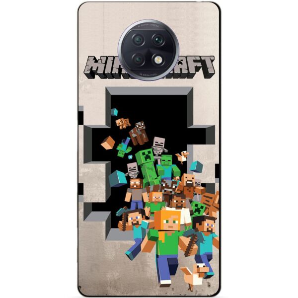 

Силиконовый бампер чехол Candy для Xiaomi Redmi Note 9t с игрой Minecraft