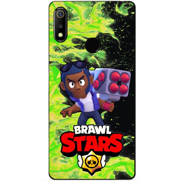 

Силиконовый чехол бампер Candy для Realme 3 с Героем Brawl Stars Брок