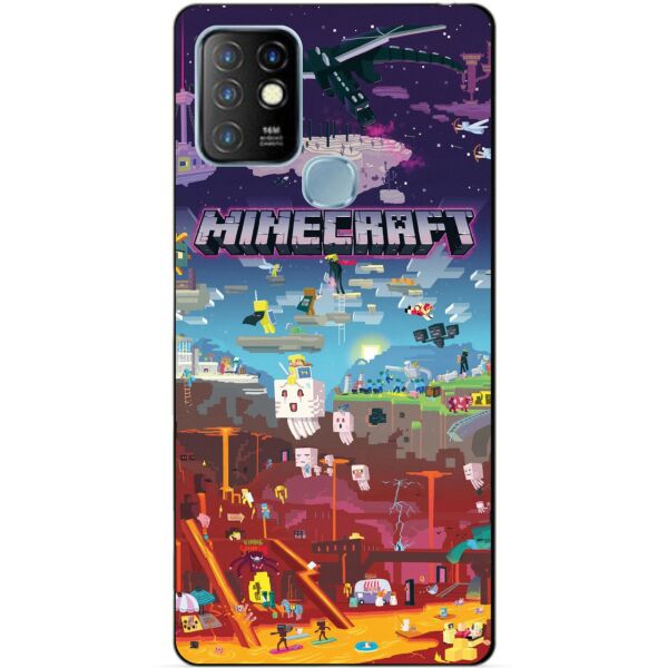 

Силиконовый бампер чехол Candy для Infinix Hot 10 Lite с рисунком Майнкрафт