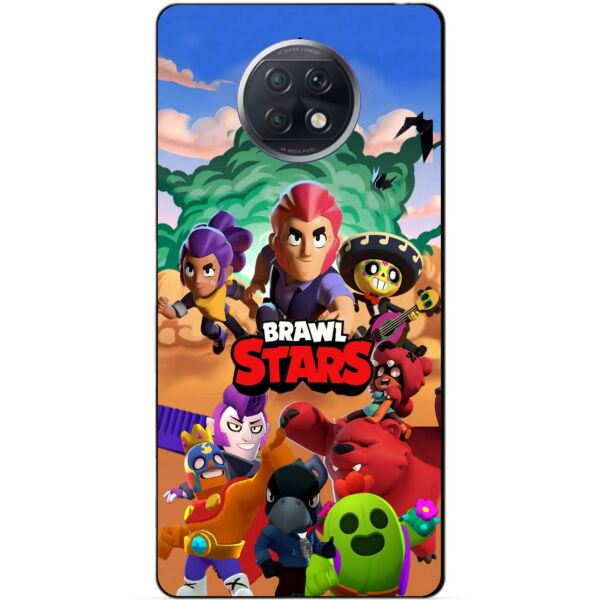 

Силиконовый бампер чехол Candy для Xiaomi Redmi Note 9t с рисунком Brawl Stars