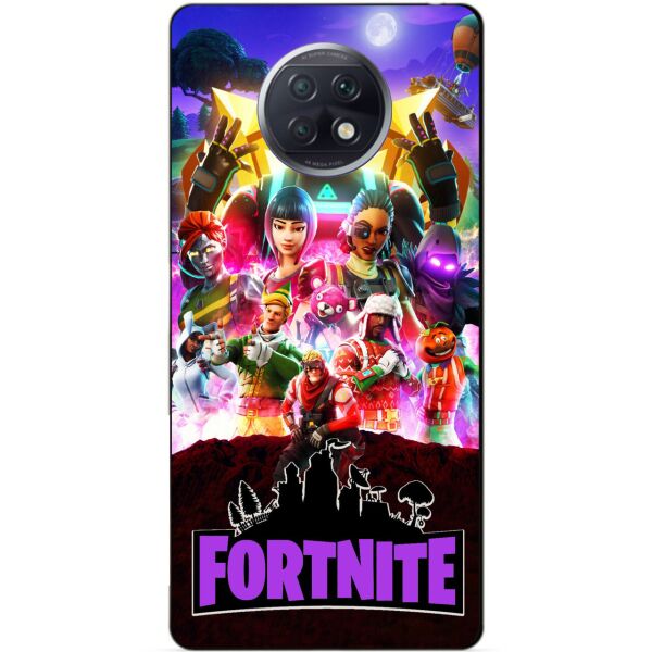 

Силиконовый бампер чехол Candy для Xiaomi Redmi Note 9t с рисунком Fortnite