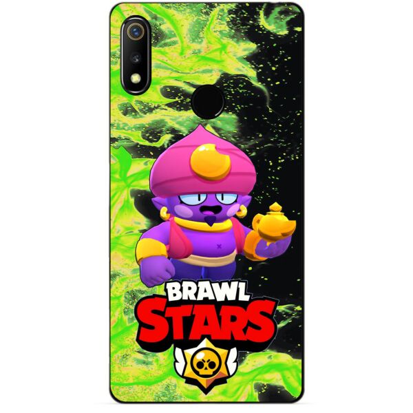 

Силиконовый чехол бампер Candy для Realme 3 с Героем Brawl Stars Джин
