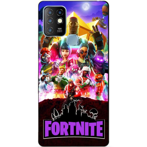 

Силиконовый бампер чехол Candy для Infinix Hot 10 Lite с рисунком Фортнайт