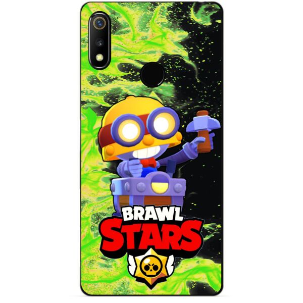 

Силиконовый чехол бампер Candy для Realme 3 с Героем Brawl Stars Карл