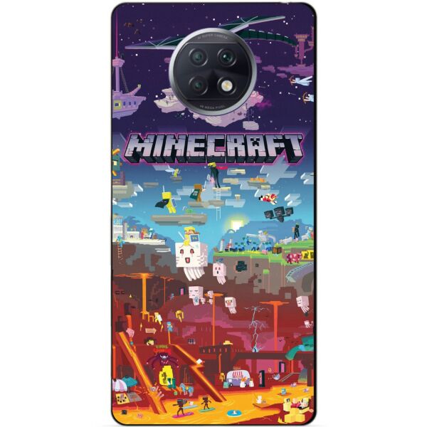 

Силиконовый бампер чехол Candy для Xiaomi Redmi Note 9t с рисунком Майнкрафт