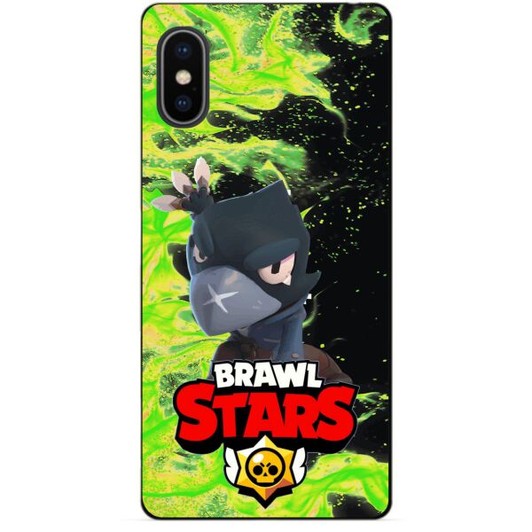 

Силиконовый бампер чехол Candy для Iphone 10 X с Героем Brawl Stars Ворон