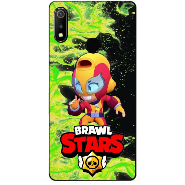 

Силиконовый чехол бампер Candy для Realme 3 с Героем Brawl Stars Макс