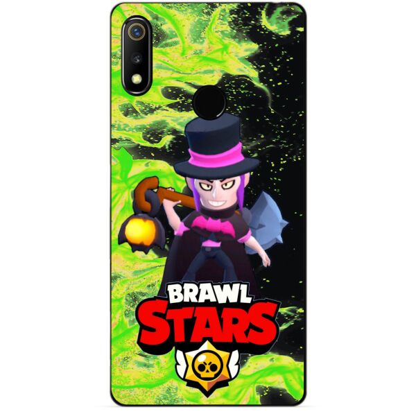 

Силиконовый чехол бампер Candy для Realme 3 с Героем Brawl Stars Мортис