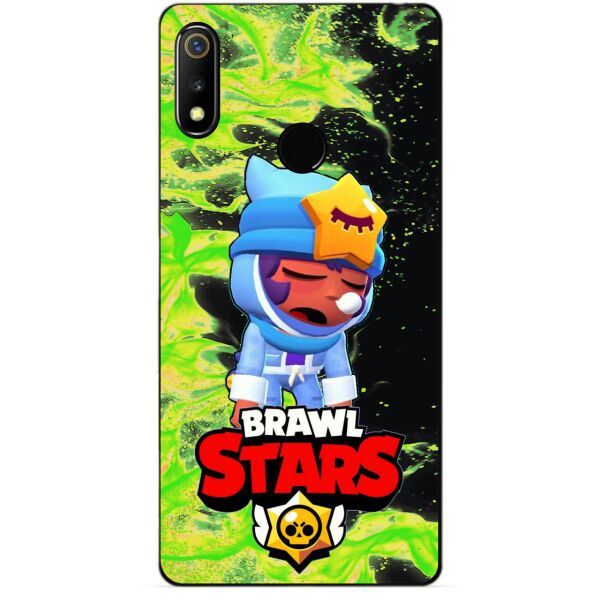 

Силиконовый чехол бампер Candy для Realme 3 с Героем Brawl Stars Сонный Сэнди