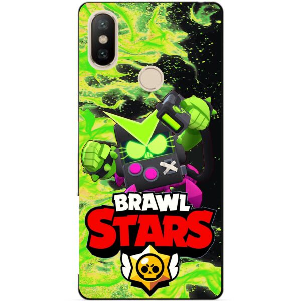 

Силиконовый бампер чехол Candy для Xiaomi Redmi S2 с Героем Бравл Старс Вирус Бит