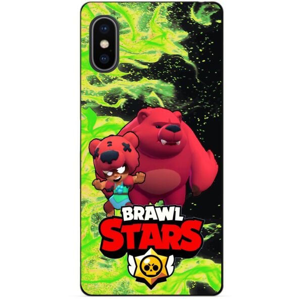 

Силиконовый бампер чехол Candy для Iphone 10 X с Героем Brawl Stars Нита Мишка
