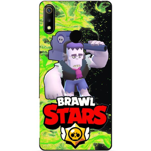 

Силиконовый чехол бампер Candy для Realme 3 с Героем Brawl Stars Фрэнк