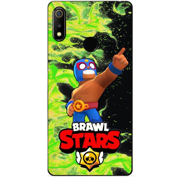 

Силиконовый чехол бампер Candy для Realme 3 с Героем Brawl Stars Эль Примо