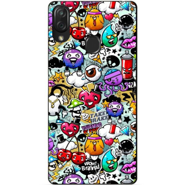 

Чехол силиконовый Candy для ZTE Blade V10 Vita с рисунком Наклейки