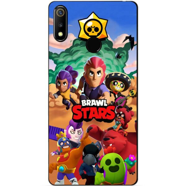 

Силиконовый чехол бампер Candy для Realme 3 с рисунком Brawl Stars