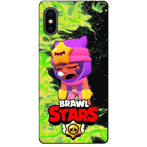 

Силиконовый бампер чехол Candy для Iphone 10 X с Героем Brawl Stars Сэнди