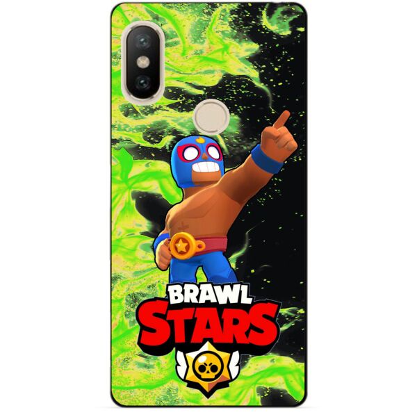 

Силиконовый бампер чехол Candy для Xiaomi Redmi S2 с Героем Бравл Старс Эль Примо