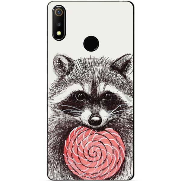 

Силиконовый чехол бампер Candy для Realme 3 с рисунком Енот