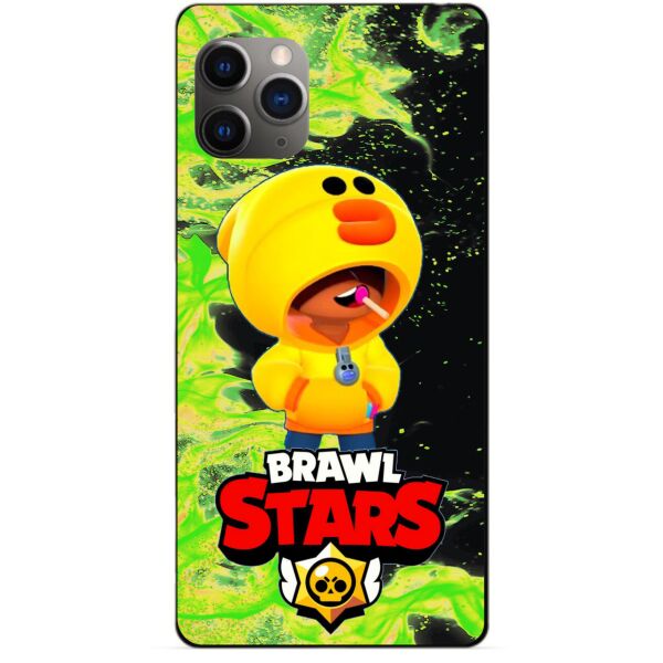 

Силиконовый бампер чехол Candy для Iphone 11 Pro с Героем Brawl Stars Леон утка