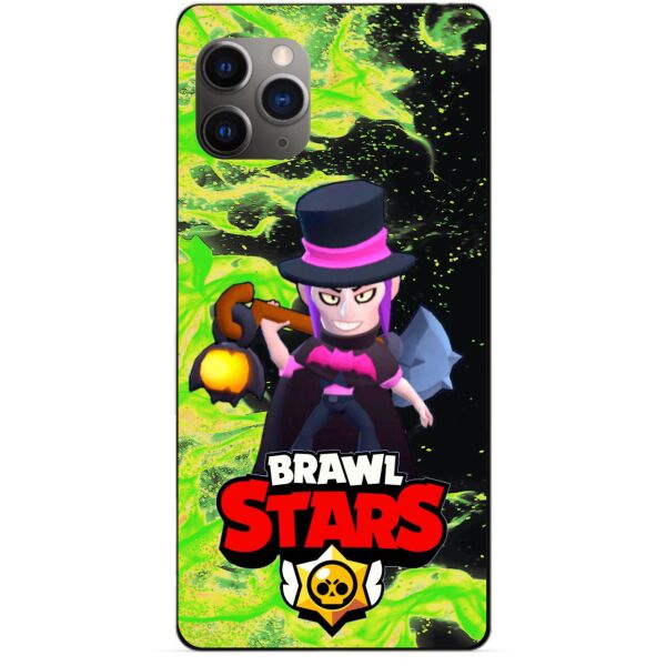 

Силиконовый бампер чехол Candy для Iphone 11 Pro с Героем Brawl Stars Мортис