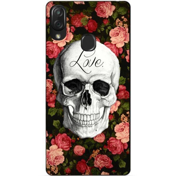 

Чехол силиконовый Candy для ZTE Blade V10 Vita с рисунком Череп на розах
